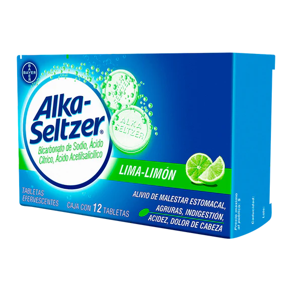 Alka Seltzer Lima Limon C/12 Tabletas Efervecentes