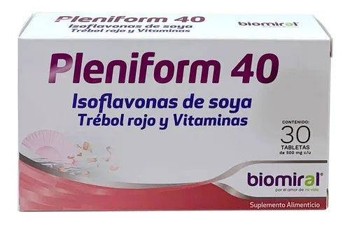 Pleniform 40 Isoflavonas de Soya/trebol Rojo y Vitaminas