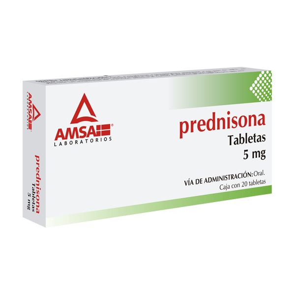 Prednisona 5 Mg (amsa) Caja con 20 Tabletas