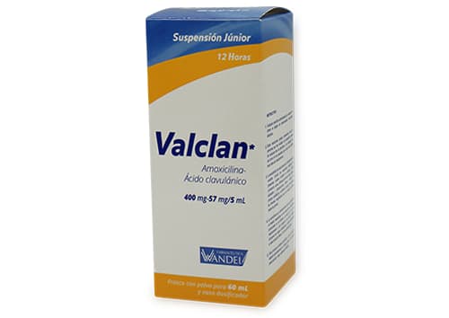 Valclan (amoxicilina/ac. Clavulanico) 400 Mg-57 Mg/5 Ml
