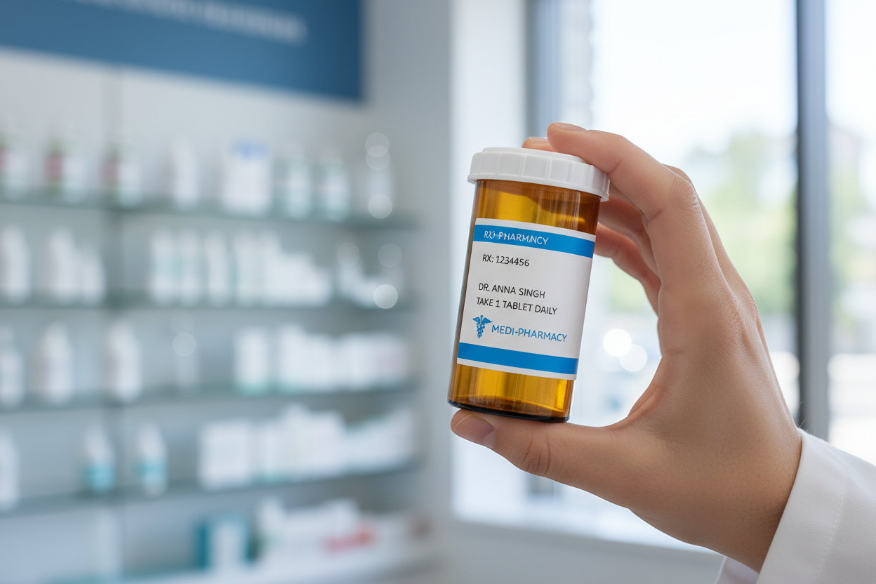 Pharmacy pill bottle